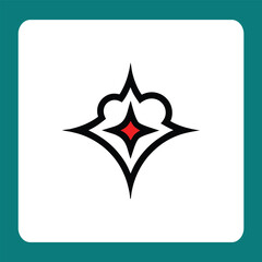 black and white shield with star