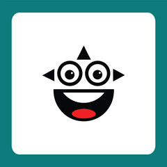 vector illustration of cartoon face