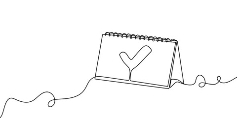 calendar line icon art continuous event time outline one agenda schedule. calender calendar line illustration appointment sketch date vector lineart paper holiday month check business day diary office