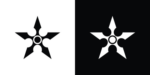 Shuriken icon illustration. icon templates pack.