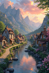 Fototapeta premium Twillight Valley Dreams