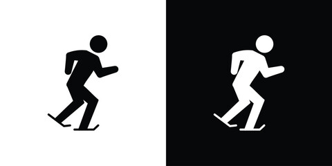 Skating icon illustration. icon templates pack.