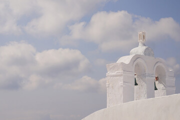 greek church with ethereal sky