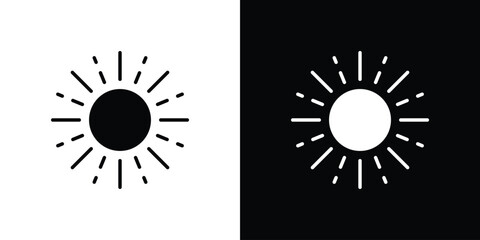 Sun icon illustration. icon templates pack.