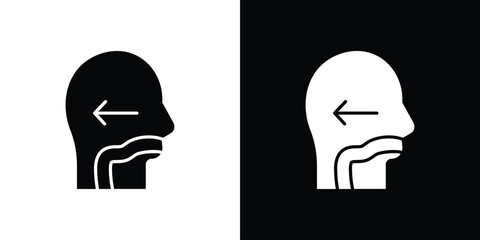 Swallowing reflex icon illustration. icon templates pack.