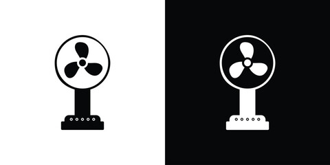 Table Fan icon illustration. icon templates pack.