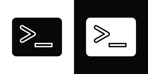Terminal icon illustration. icon templates pack.