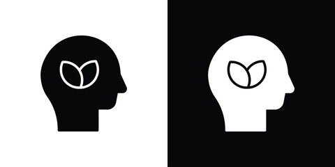 Think green icon illustration. icon templates pack.