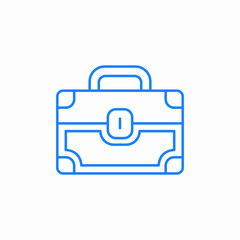 briefcase lock case icon sign vector