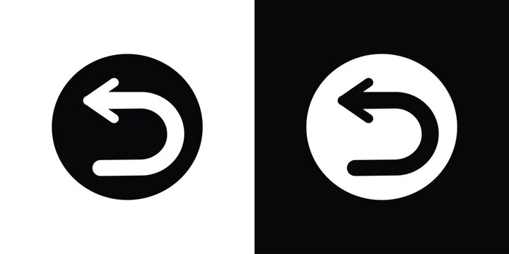 Undo icon illustration. icon templates pack.