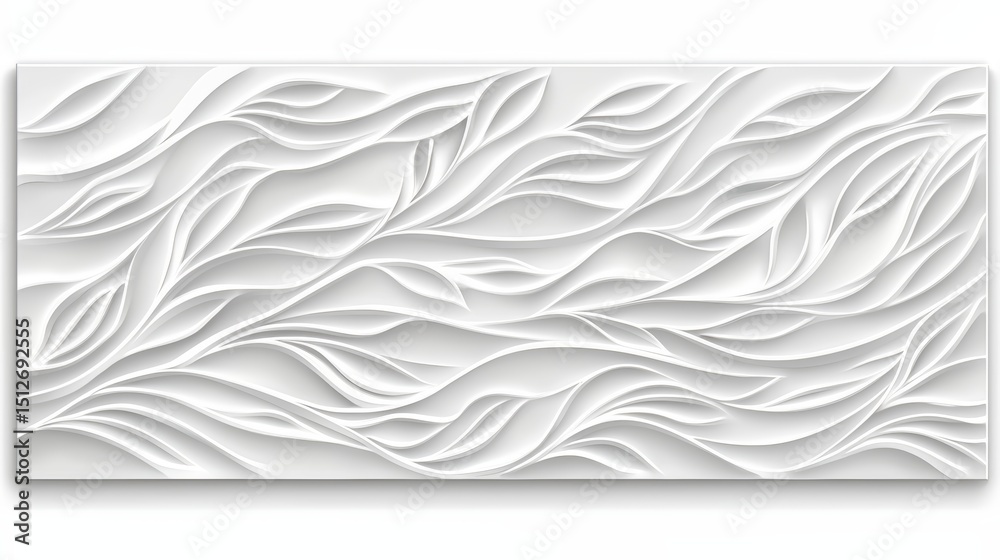 Aufkleber white line with white waves on it. the line is long and the waves are thin