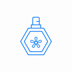 floral perfume bottle icon sign vector