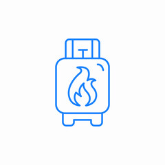Obraz premium gas canister flame icon sign vector