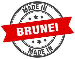 Fototapeta premium Made in Brunei round sign. Made in Brunei stamp.