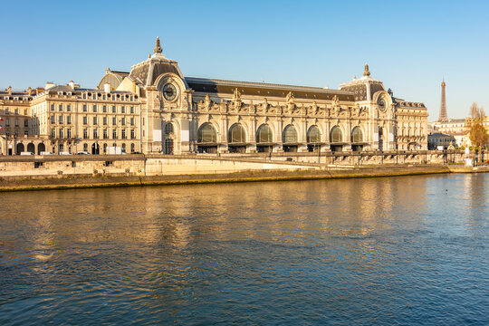 Orsay museum (Musee d&rsquo;Orsay) along Seine river in Paris, France