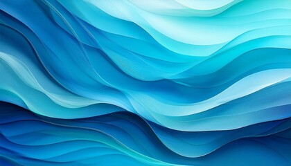 Obraz premium Abstract blue wave forms
