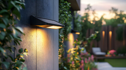 This black solar LED wall light combines energy efficiency and sustainability, beautifully lighting up your outdoor space, even in the rain, with a multi-angle setting