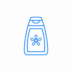 shampoo bottle flower icon sign vector