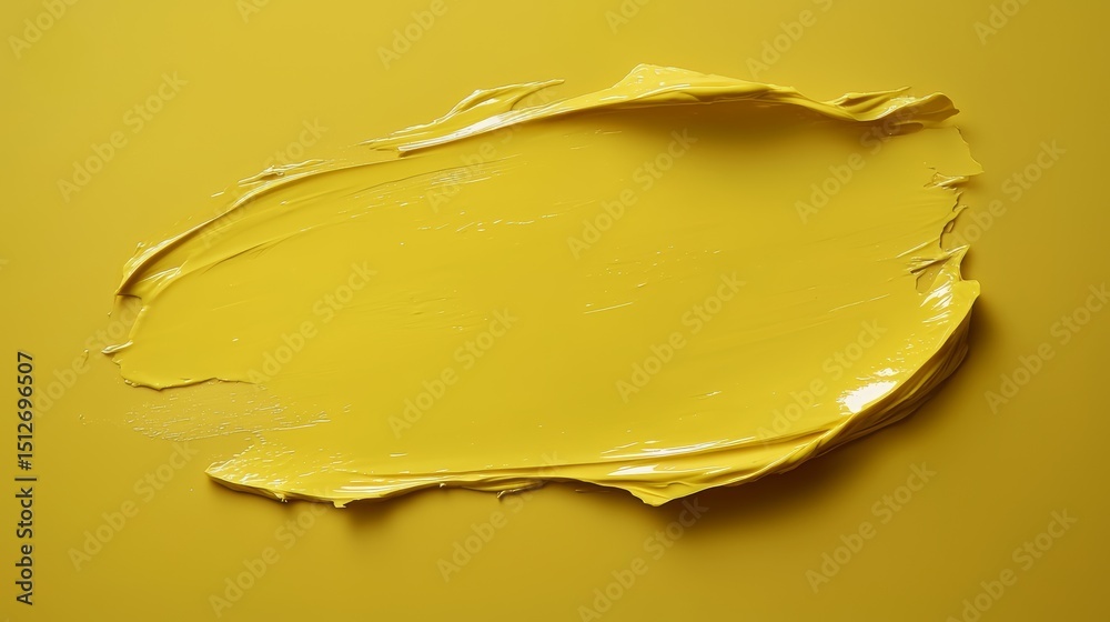 Poster yellow paint splatter on a yellow background. the splatter is messy and has a lot of texture. the ye