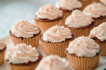 The girl smiles, they tell her something good, she is a little thoughtful and beautiful