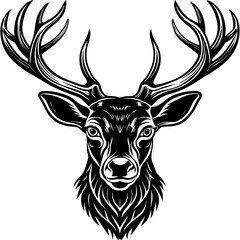Naklejka premium deer head silhouette