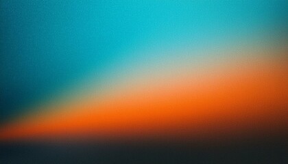 Teal to orange gradient sky