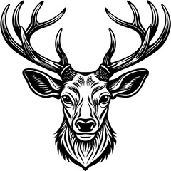 Fototapeta premium deer head silhouette