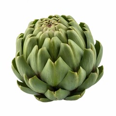 Obraz premium Fresh green artichoke isolated on white background