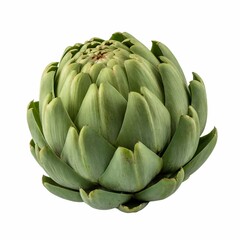 Obraz premium Fresh green artichoke isolated on white background