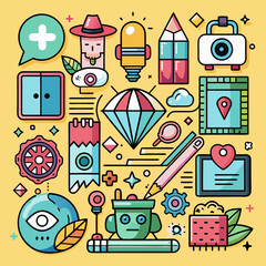 doodle line elements