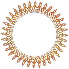 round frame with sun