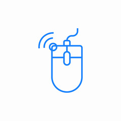 computer mouse wired icon sign vector