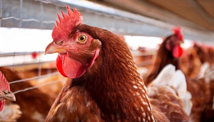 hens in the chicken farm