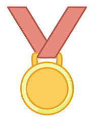 winner medal isolated icon