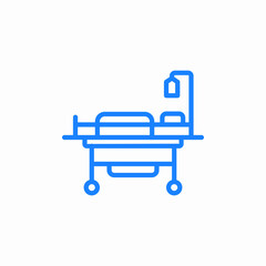hospital bed icon sign vector