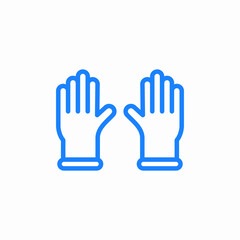 medical gloves pair icon sign vector