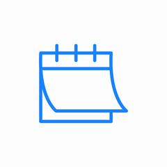 paper calendar leaves icon sign vector