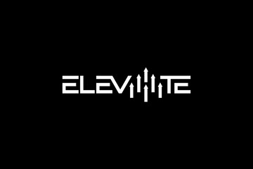 Fototapeta premium Elevate Modern Text logo design inspiration.