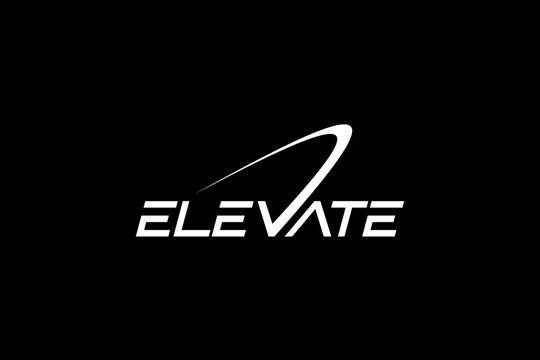 Elevate Modern Text logo design inspiration.