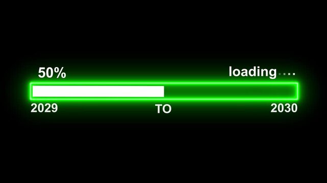 The white data loading bar indicates animation ,alpha channel. Loading bar and percentage Futuristic progress loading bar 0-100 percent . Waiting neon loading bar animation red color.