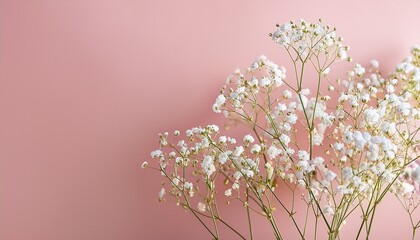 Obraz premium gypsophila flowers in the pastel background