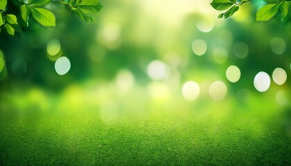 Obraz premium green bokeh nature background