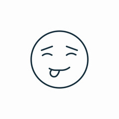 tricky facial emoji icon sign vector