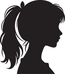 Elegant Woman Silhouette Profile in Circle Design – Black and White Vector Illustration

A minimalist and elegant black and white silhouette illustration of a woman’s side profile with flowing hair in