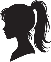 Elegant Woman Silhouette Profile in Circle Design – Black and White Vector Illustration

A minimalist and elegant black and white silhouette illustration of a woman’s side profile with flowing hair in