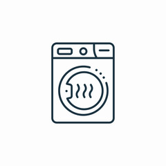 washing machine thumble dry icon sign vector