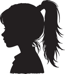Elegant Woman Silhouette Profile in Circle Design – Black and White Vector Illustration

A minimalist and elegant black and white silhouette illustration of a woman’s side profile with flowing hair in
