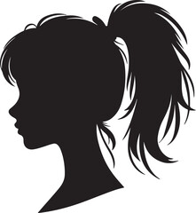 Elegant Woman Silhouette Profile in Circle Design – Black and White Vector Illustration

A minimalist and elegant black and white silhouette illustration of a woman’s side profile with flowing hair in