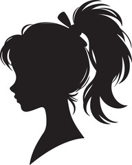 Elegant Woman Silhouette Profile in Circle Design – Black and White Vector Illustration

A minimalist and elegant black and white silhouette illustration of a woman’s side profile with flowing hair in