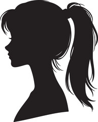 Elegant Woman Silhouette Profile in Circle Design – Black and White Vector Illustration

A minimalist and elegant black and white silhouette illustration of a woman’s side profile with flowing hair in